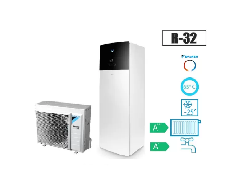 Daikin Altherma 3 R EHVH04S23E6V/ERGA04EV oras-vanduo šilumos siurblys su 230 L vandens talpa Daikin Altherma 3 R EHVH04S23E6V/ERGA04EV oras-vanduo šilumos siurblys su 230 L vandens talpa