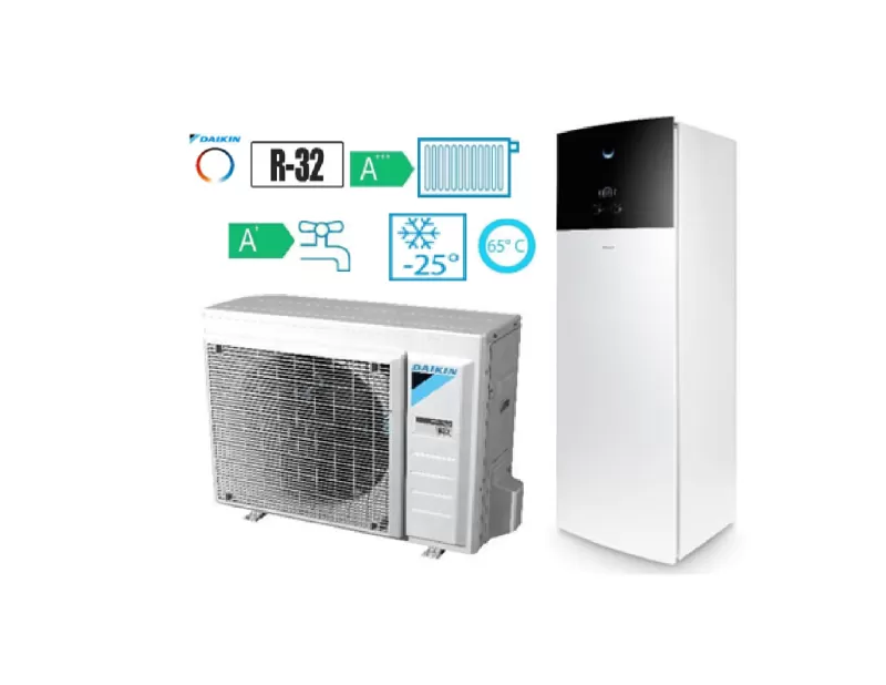 Daikin Altherma 3 R EHVH04S18E6V/ERGA04EV oras-vanduo šilumos siurblys su 180 L vandens talpa Daikin Altherma 3 R EHVH04S18E6V/ERGA04EV oras-vanduo šilumos siurblys su 180 L vandens talpa