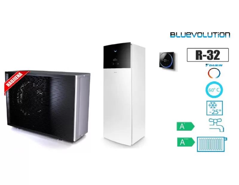 Daikin Altherma 3 R MT ELVH12S18E9W/ERRA12EW1 šilumos siurblys oras-vanduo su integruota 180 l talpa Daikin Altherma 3 R MT ELVH12S18E9W/ERRA12EW1 šilumos siurblys oras-vanduo su integruota 180 l talpa